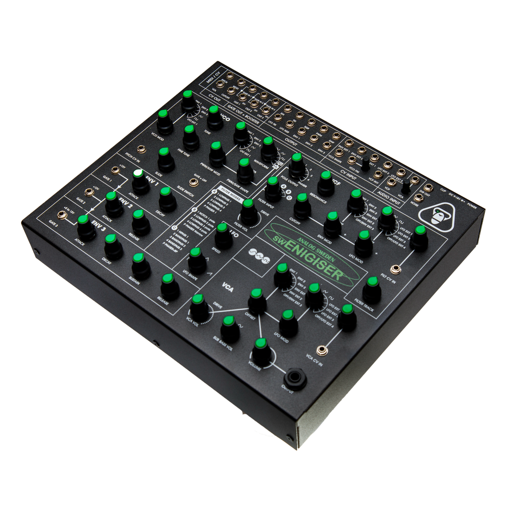 swEnigiser Limited Edition analoger Synthesizer, Schrägansicht