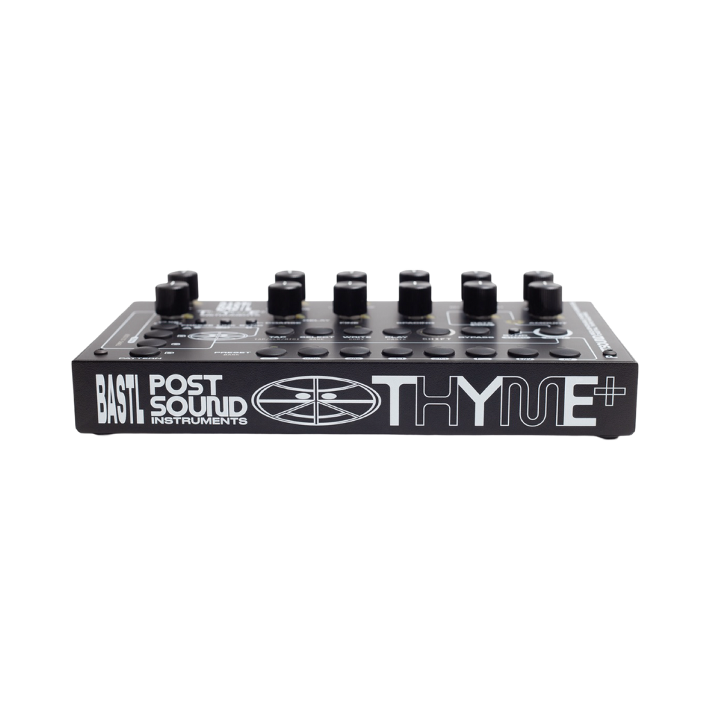 Bastl Thyme+ Vorderkante mit Bastl Post Sound Logo