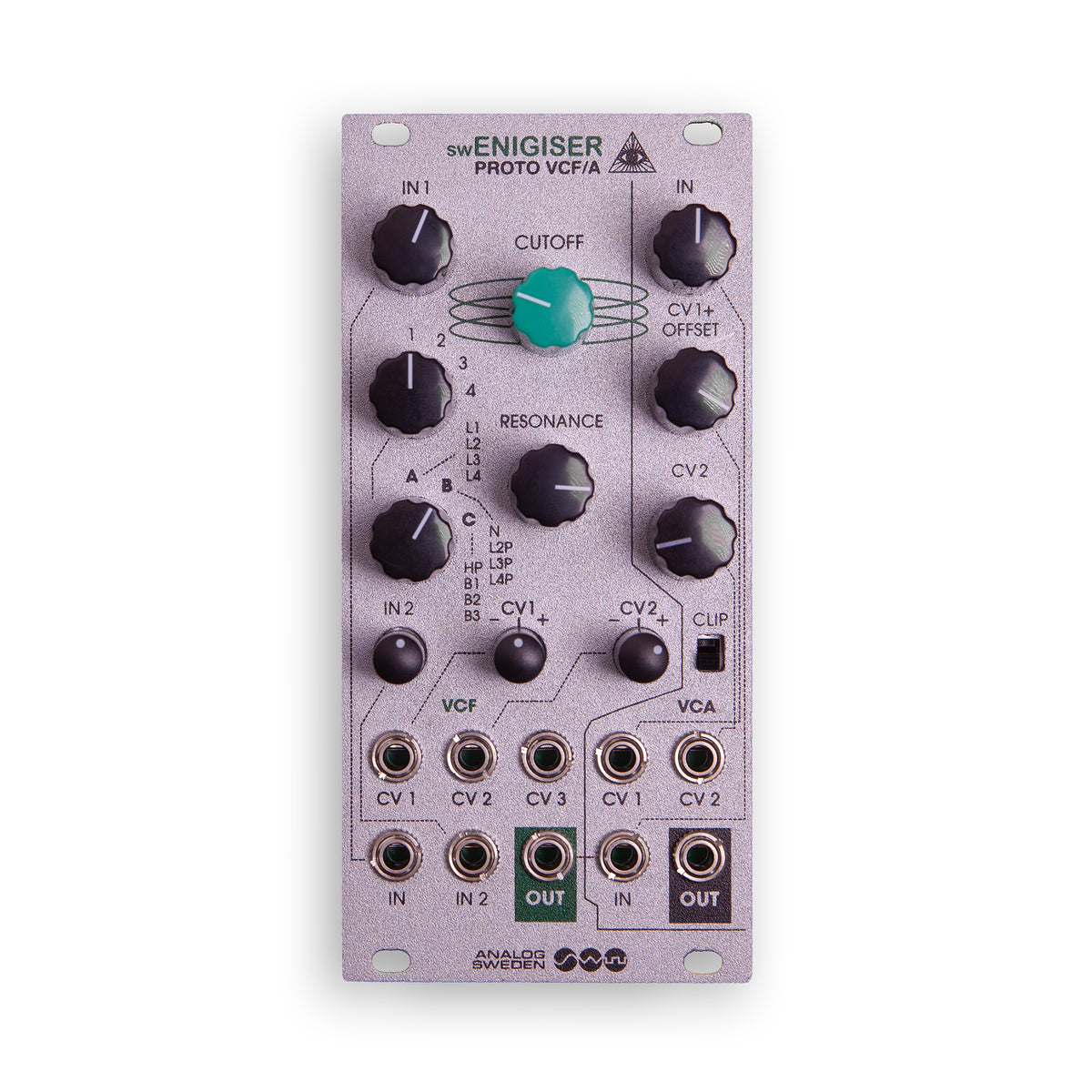 swEnigiser Proto VCF/A Eurorack filter module 12hp