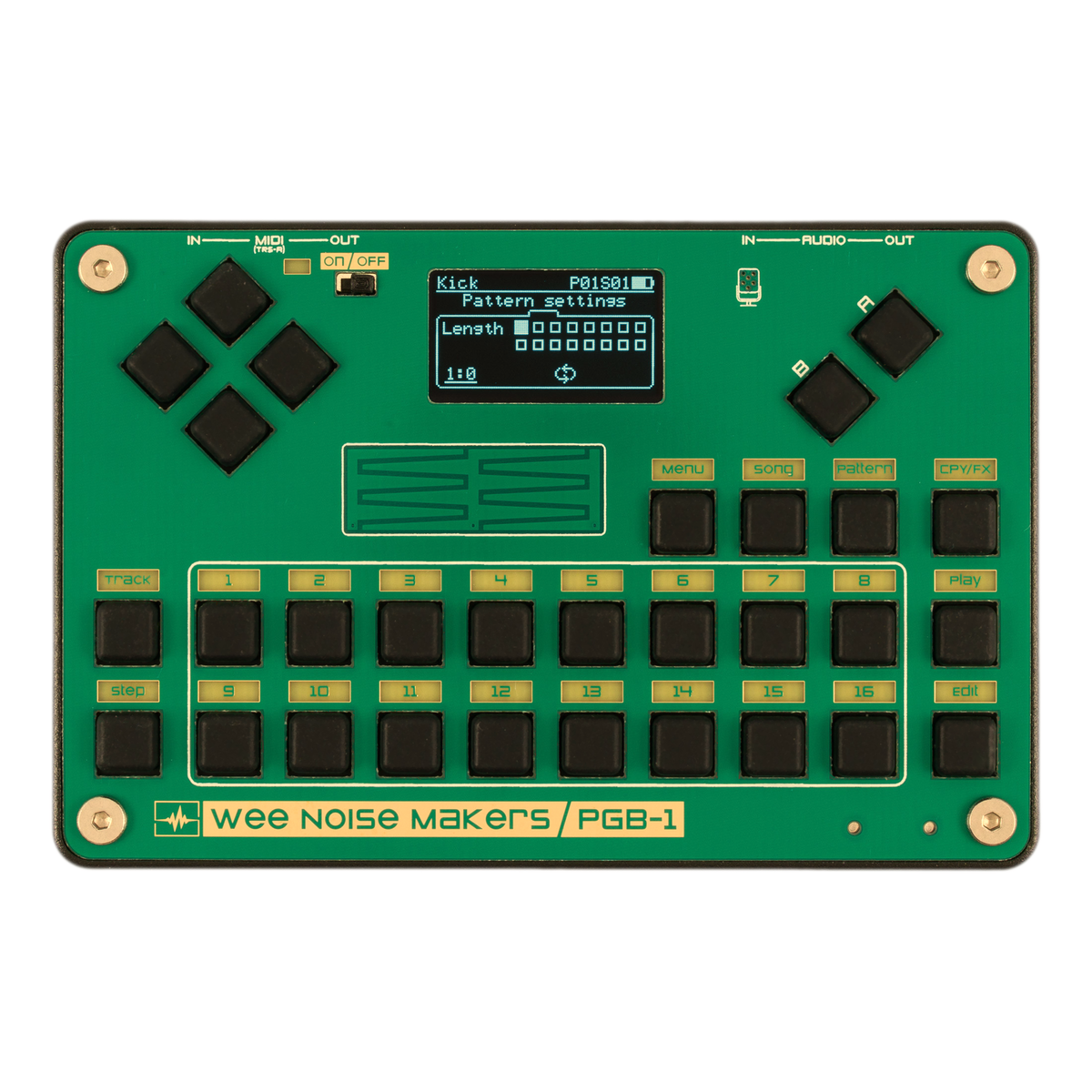 Wee Noise Makers PGB-1 open-source pocket groovebox
